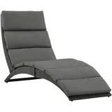gardenson Sonnenliege Archie ca. 64x84x158 cm Schwarz