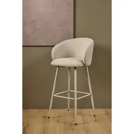 Actona Barhocker ELEANOR, beige, - grau - Stoffbezug - Stahlgestell