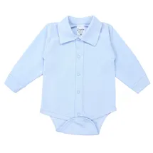 TupTam Body Baby Langarm Kurzarm mit Kragen – OEKO-TEX Baby Body Jungen aus Baumwolle, Farbe: Blau, Kinder Größe: 80 - 80