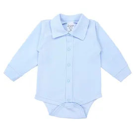 TupTam Body Baby Langarm Kurzarm mit Kragen – OEKO-TEX Baby Body Jungen aus Baumwolle, Farbe: Blau, Kinder Größe: 80 - 80