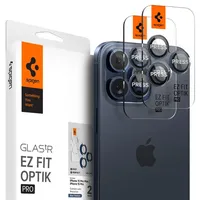 SPIGEN Glass tR EZ Fit Optik Pro 2 Pack Blue Titanium iPhone 17 Pro/16 Pro/17 Pro Max/16 Pro Max