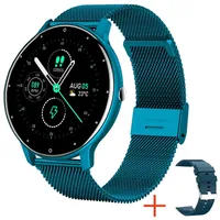 TPFNet Smart Watch / Fitness Tracker IP67 - Milanaise Armband + Silikon Armband - Android & IOS - Blau