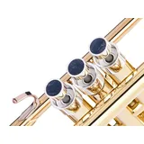 Schwere, benutzerdefinierte Fingerknöpfe für alle Bach Stradivarius, Artisan, New York, Chicago, TR200, alle Stradivarius-Flughelhorns, alle Stradivarius-Kornett-Modelle (versilbert, Nuummite)