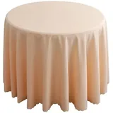 Runde Tischdecke 160CM Runde Tischdecke Einfarbig Tischdecke for Wohnkultur Tischdecken Waschbar Hochzeit Party Bankett Tischdecken TischtüCher Rund (Color : Apricot)