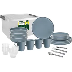 BRUNNER All Inclusive Dolomit Geschirrset blau 36-tlg