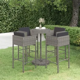 vidaXL Gartenbar-Set 5-tlg. Grau