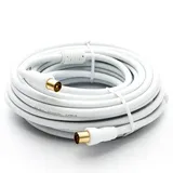 PremiumX Antennenkabel 15 m Koaxial-Kabel Weiß
