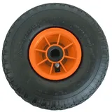 Baumarktplus Sackkarrenrad Luftrad 260x85 mm 3.00-4 Achlänge 75mm 4PR Nadellager Orange