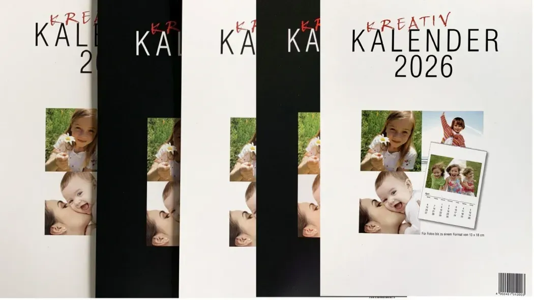 Kalender 2026 13x18 zum Selbstgestalten 5er Pack