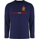 Shirtracer Rundhalsshirt Spanisches Trikot Wappen, España mit Stolz, Spanien Fan-Motiv 2026 Fussball WM Fanartikel blau 3XL