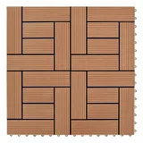 vidaXL - Braune Terrassenfliesen 11 Stk. 30 x 30 cm WPC 1 qm