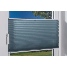 K-HOME Klemmfix-Plissee Pisa 50 x 210 cm Fenstergröße (Velux) Petrol