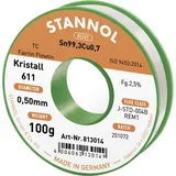 Stannol Kristall 611 Fairtin Lötzinn, bleifrei bleifrei Sn99,3Cu0,7 100g 0.5mm