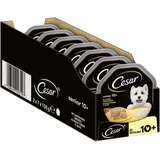 Cesar Hundefutter Nassfutter Senior 10+ Huhn & Reis 7 x 2 Schalen x 150 g