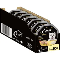 Cesar Hundefutter Nassfutter Senior 10+ Huhn & Reis 7 x 2 Schalen x 150 g