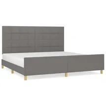 vidaXL Bettgestell 200 x 200 cm Dunkelgrau