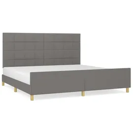 vidaXL Bettgestell 200 x 200 cm Dunkelgrau