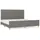 vidaXL Bettgestell 200 x 200 cm Dunkelgrau