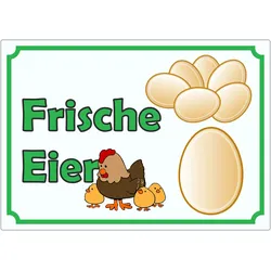 Werbeaufkleber Aufkleber Eier A4 (210x297mm)