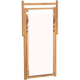 vidaXL Liegestuhl Teak 56 x 105 x 96 cm creme