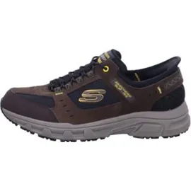 SKECHERS Oak Canyon Consistent Winner Slip-InTurnschuhe, Brown Leather/Textile/Synthetic/Black Trim, 48.5 EU