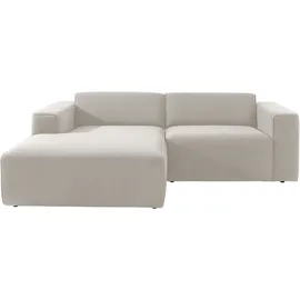 Home Affaire Ecksofa HOME AFFAIRE "Noord mit Kedernaht, Breite 234 cm, L-Form", beige (cream), B:234cm H:71cm T:161cm, 94% Polyester; 6% Nylon, Sofas, Ecksofa, mit Kedernaht, Breite 234 cm, Cord, Struktur, Webstoff