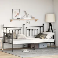 VidaXL Daybed Rahmen Schwarz 90x190 cm Stahl