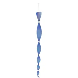Relaxdays Vogelabwehr Spirale, 12er Set, reflektierend, Balkon & Garten, Windspirale, 40 cm lang, Vogelschreck, blau