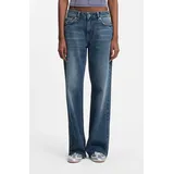 Hugo Loose-fit-Jeans Gamala mit ausgefranstem Saum, Baggy-Fit blau 31