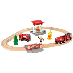 BRIO World - Bahn Feuerwehr Set