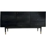 FineBuy Sideboard 160 x 81 x 42 cm Schwarz