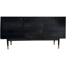 FineBuy Sideboard 160 x 81 x 42 cm Schwarz