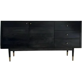 FineBuy Sideboard 160 x 81 x 42 cm Schwarz