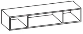 Artiqua 400 Spiegelregal, Graphit Struktur quer, 400-SPR-1-80-401 400-SPR-1-80-401