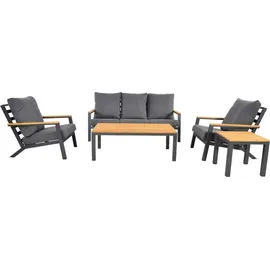 Lesli-Living Donnan Loungeset anthrazit/grau