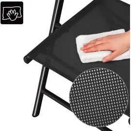 CASARIA Bern Set 7-tlg. Tischplatte Milchglas/anthrazit