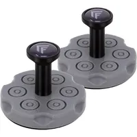 Forgelevel Kurzwaffenhalterung Nexus, 2-teiliges Set für Pistole & Revolver, Halter mit starken Magneten für Waffenschrank & Tresor, Made in Germany, grau