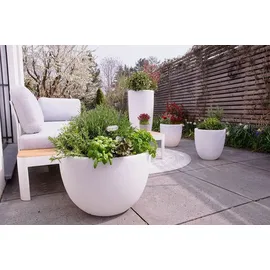 8 seasons design GmbH Blumenkübel beleuchtet Kunststoff 59 x 39 cm inkl. Fernbedienung weiß