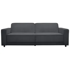 dorel home 3-Sitzer DOREL HOME "ALLIE Schlafsofa 225 cm", grau (anthrazit), B:225cm H:82cm T:84cm, 100% Polyester, Sofas, Bett-Funktion (108/190cm), trendiger Cord o. pflegeleichter Velours