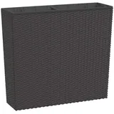 vidaXL Pflanzkübel mit herausnehmbaren Einsatz Braun 12/44 L PP-Rattan