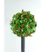 Buri LED Solar-Bäumchen Ilex Stechpalme Gartenbeleuchtung Weihnachtsdeko Kunstpflanze