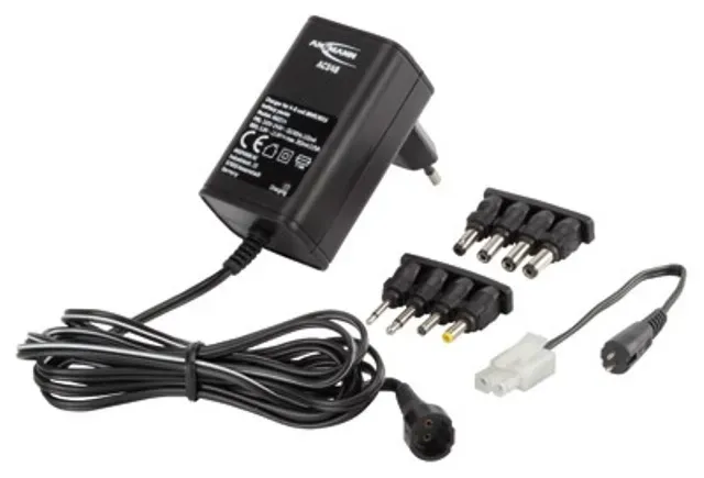 ANSMANN Akkupack Ladegerät ACS 48 - Akkupacklader für 4-8 zellige NiMH & NiCd Akkupacks - RC Ladegerät inkl. 8 Stecker