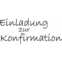 Brunnen Stempel Einladung zur Konfirmation Schwarz