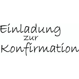 Brunnen Stempel Einladung zur Konfirmation Schwarz