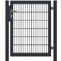 FA-Bausysteme Gartentor für Doppelstabmattenzäune Voll-Rahmen Anthrazit 150 cm x 140 cm