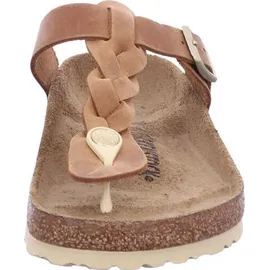 Birkenstock Gizeh Braided Nubukleder geölt cognac 38