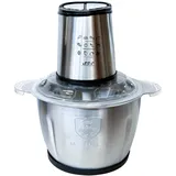 Zerkleinerer Küche Elektrisch,fleischwolf elektrisch, Mixer,300 W, 2L Edelstahlbehälter,2 Geschwindigkeitsstufen, Fleischwolf mit 4 Edelstahlklingen für Fleisch, Zwiebeln, Obst, gemüse