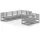 vidaXL Garten-Lounge-Set 7-tlg. grau Kiefer