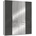 Level 200 x 236 x 58 cm weiß/Grauglas mit Glas- und Spiegeltüren