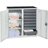 Stumpf & Kossendey, Werkstattschrank, Stumpf Werkzeugschrank 1000x1000x500mm 9 Schubladen 2 Fachböden grau (100 cm, 100 cm)